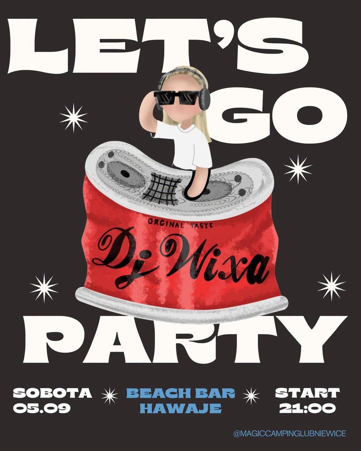 Event poster Let's Go Party, September 5, 2026, Beach Bar Hawaje, Lubniewice